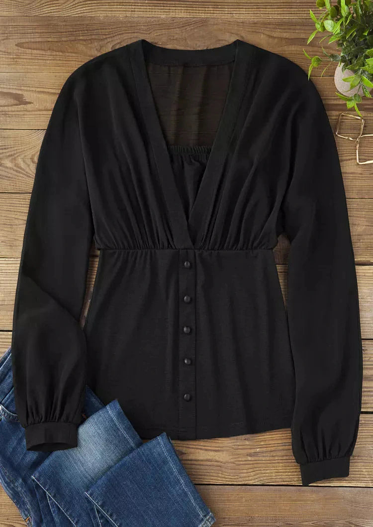 Patchwork T-shirt Solid Color Top