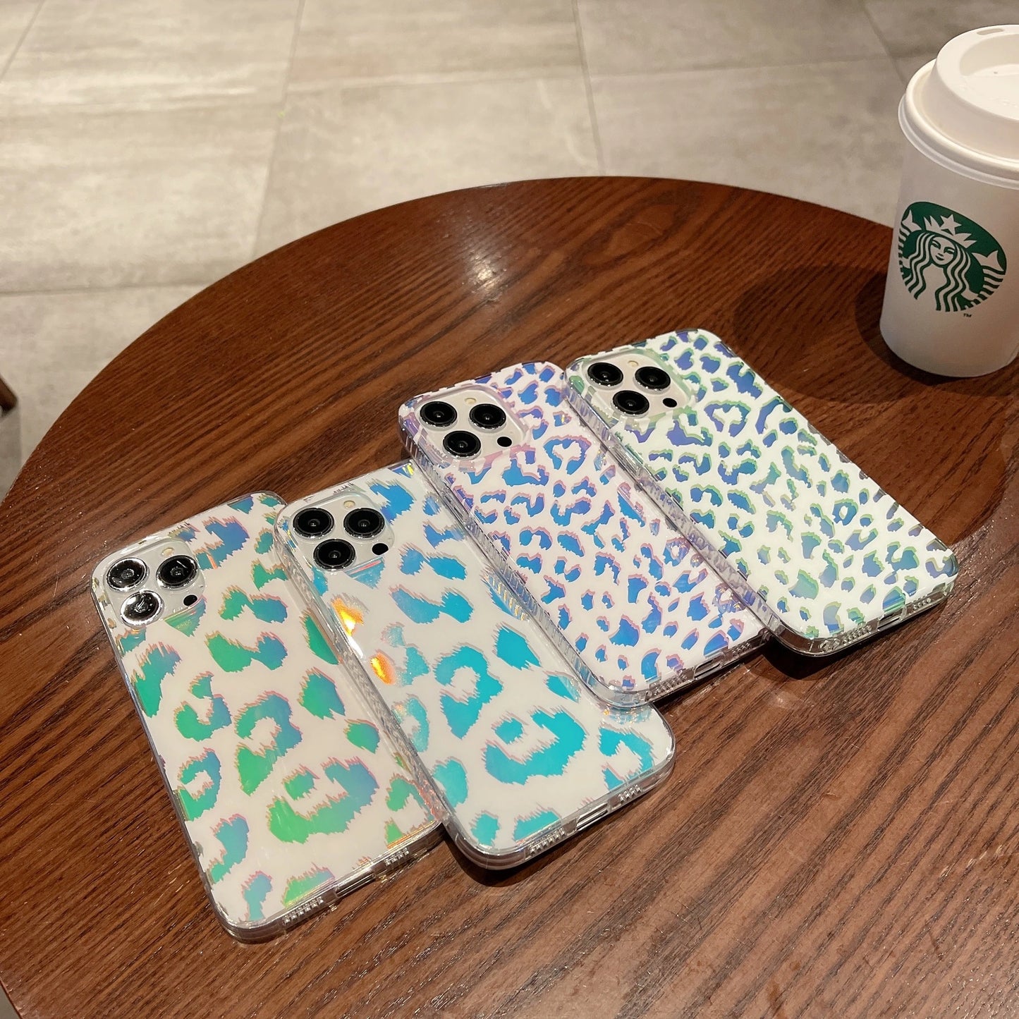 Leopard Print Gradient Mobile Phone Case
