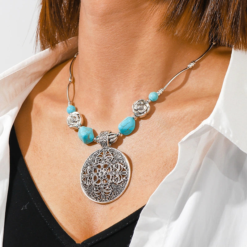 Carved Turquoise Necklace