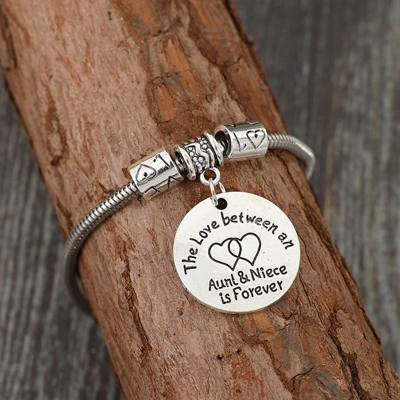 Simple Round Sign Letter Bracelet