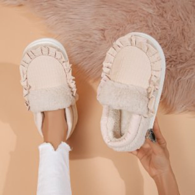 Thick Soled Warm Small Apron Cotton Slippers