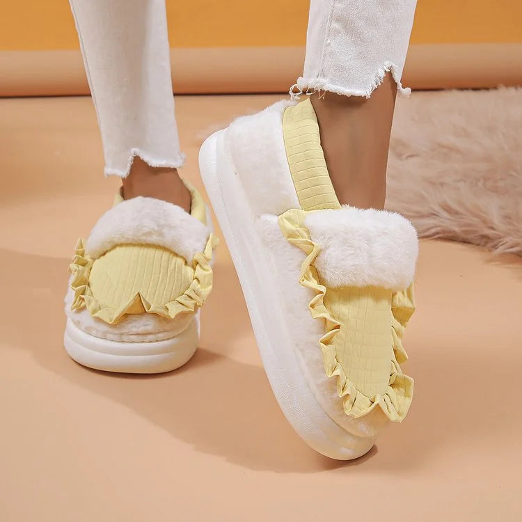 Thick Soled Warm Small Apron Cotton Slippers