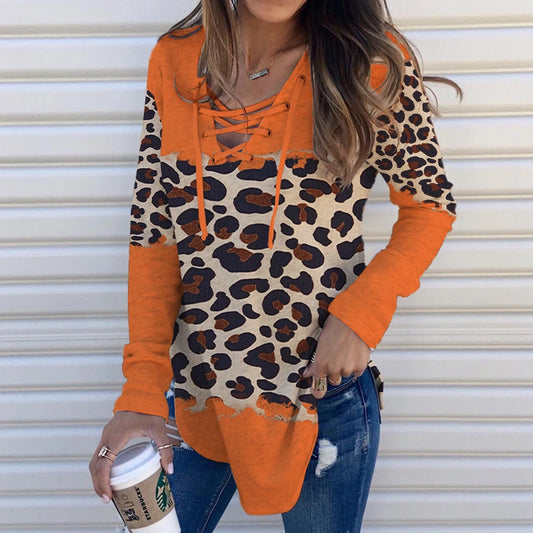 Printed Long Sleeved Cord T-shirt
