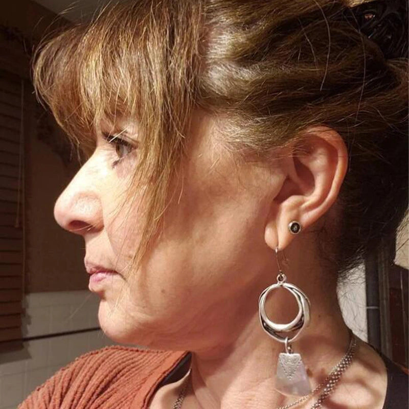 Vintage Hollow Out Distressed Earrings