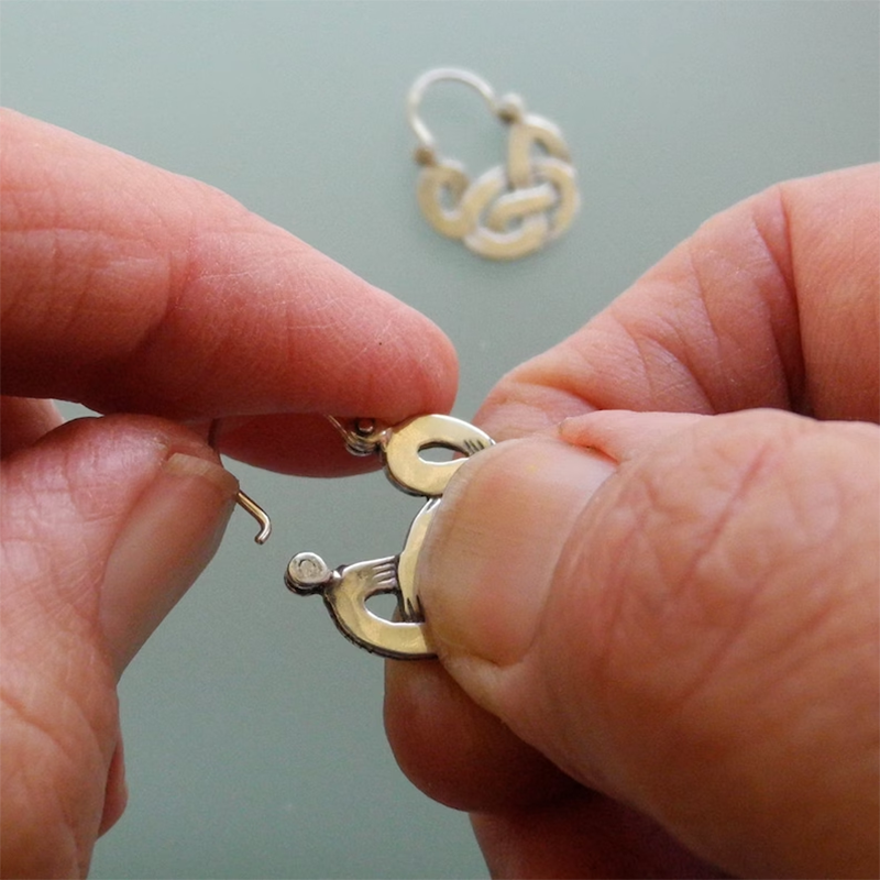 Tribal Winding Twisted Knot Hoop Earrings