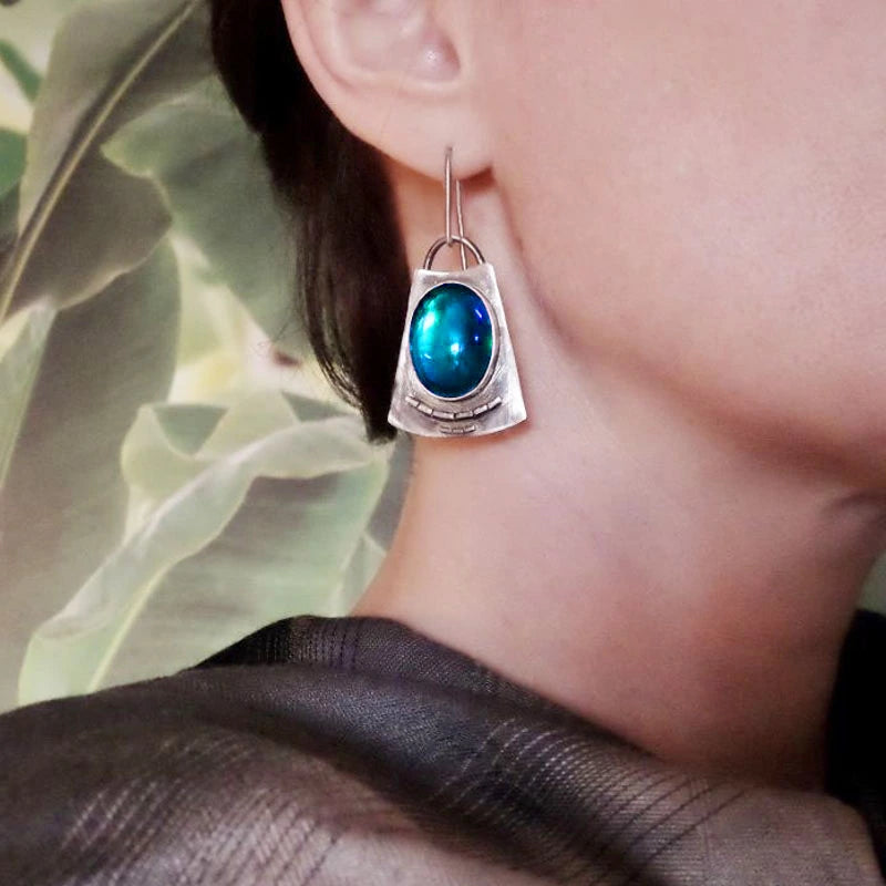 Delicate  Oval Moonstone Earrings