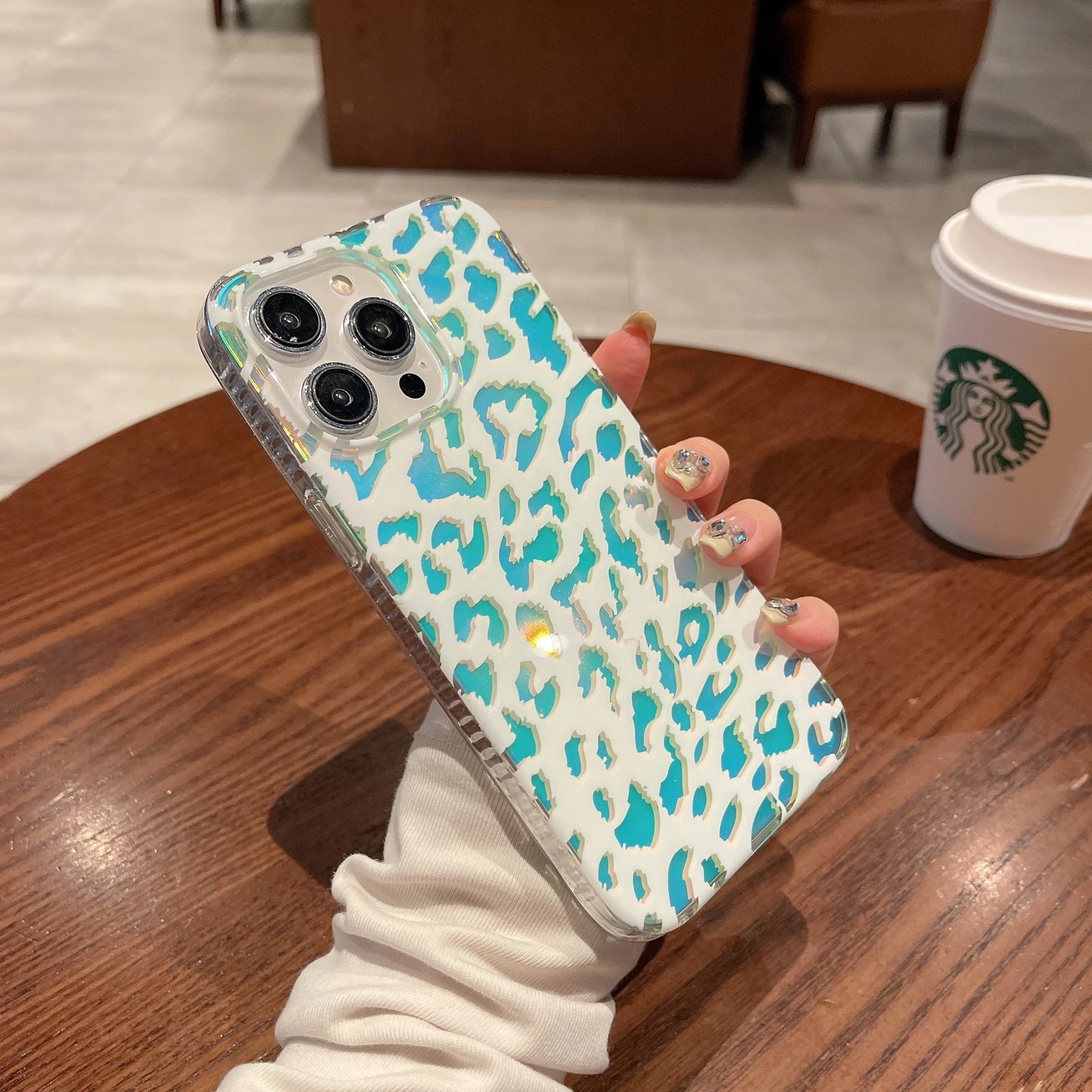 Leopard Print Gradient Mobile Phone Case