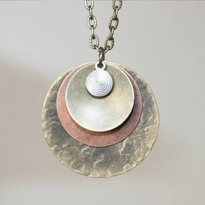 Vintage Layered Circle Necklace