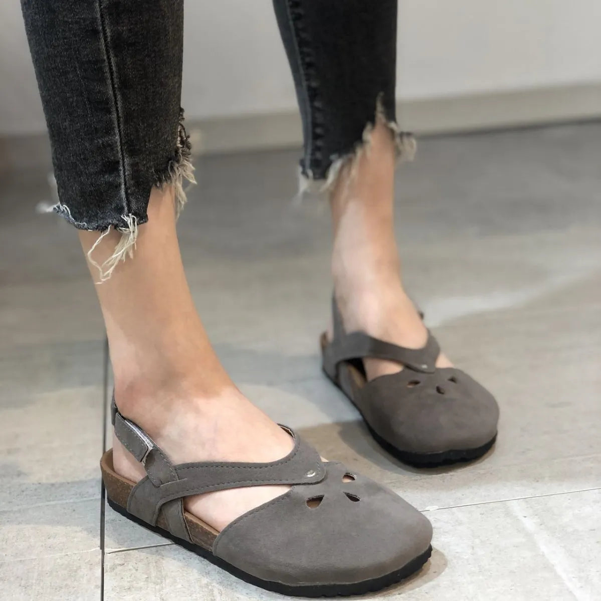 Cutout Flat Sandals