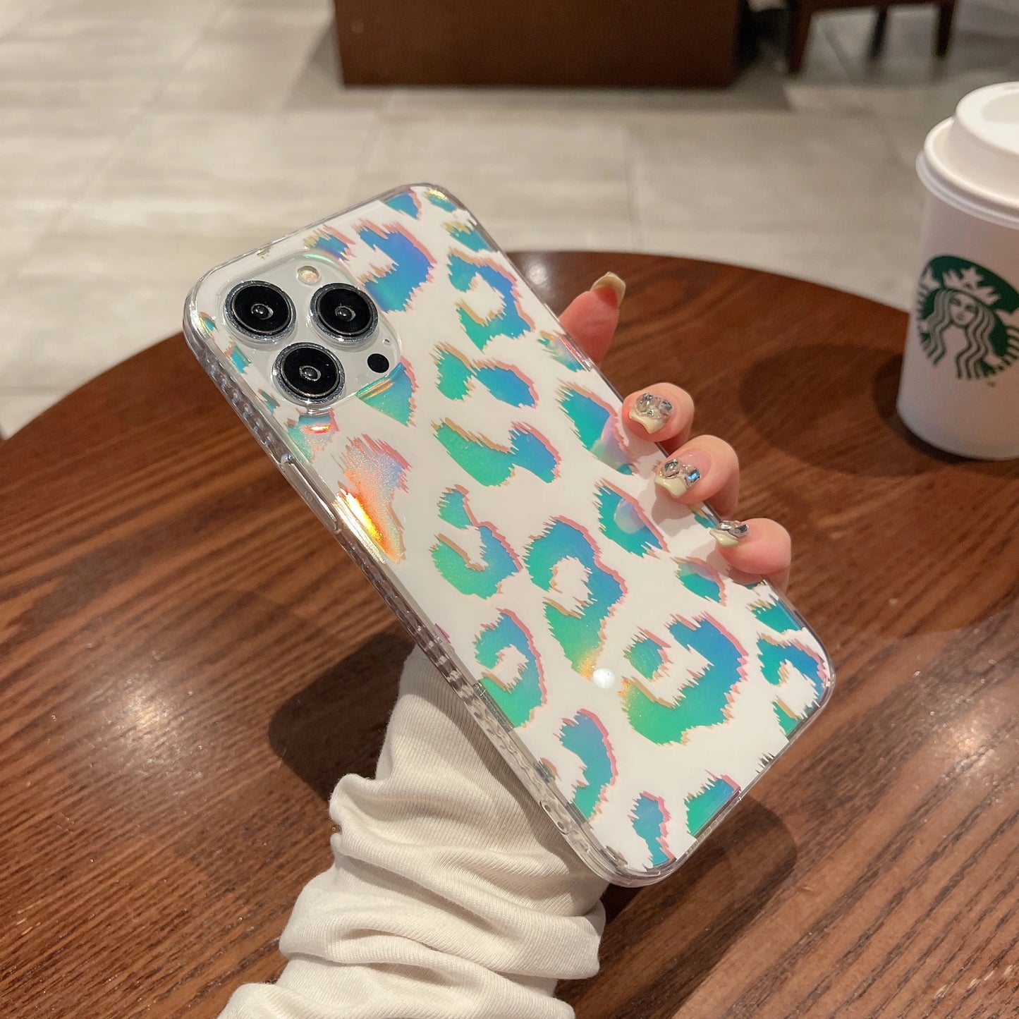 Leopard Print Gradient Mobile Phone Case