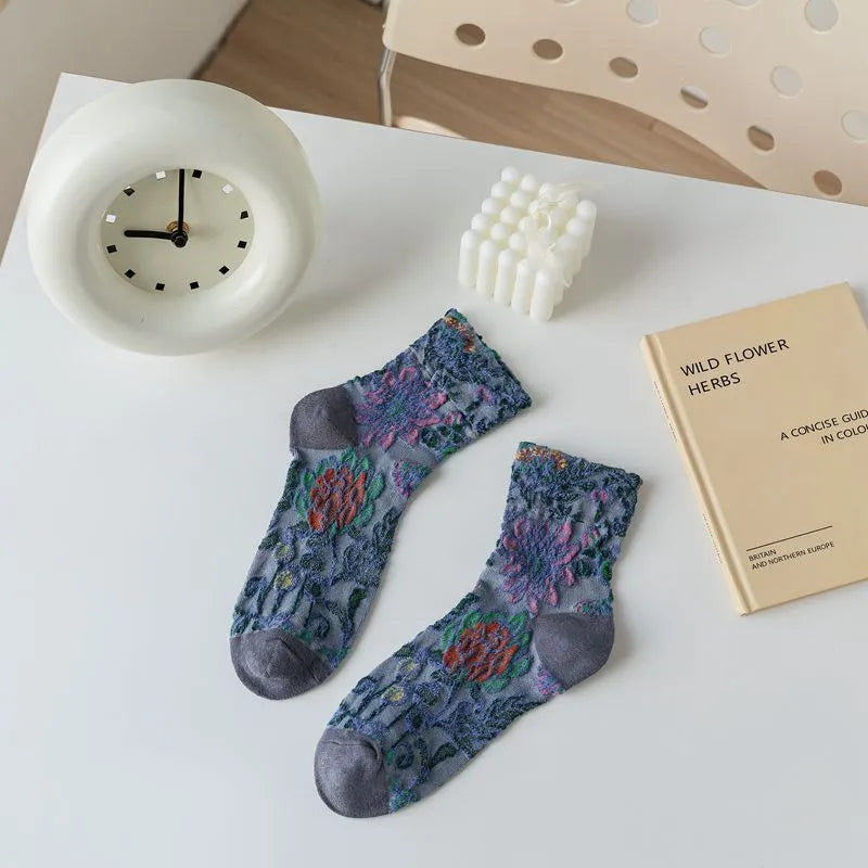 5 Pairs Vintage Pattern Socks