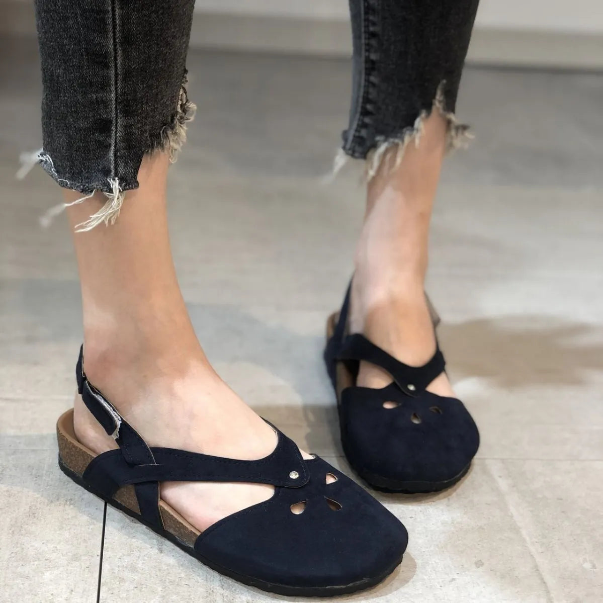 Cutout Flat Sandals
