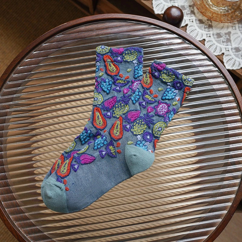 5 Pairs Ethnic Style Socks