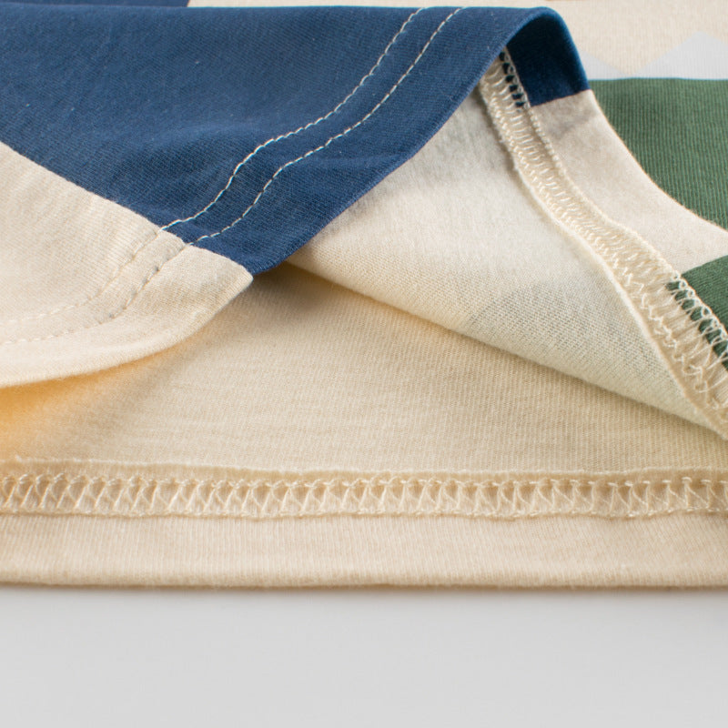 Camisetas de Manga Corta con Cuello Redondo para Niños con Estampado de Dinosaurios