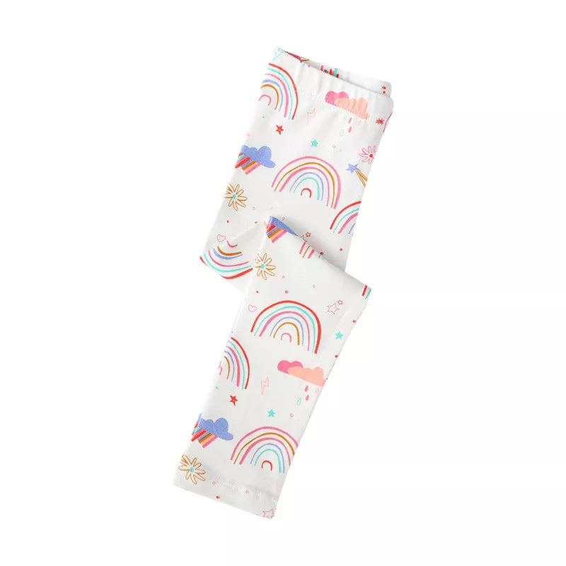Leggings De Otoño Para Niñas Con Estampado De Arcoíris