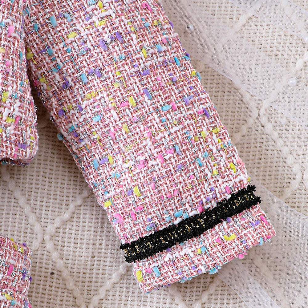 Invierno Niñas Bowknot Falda Corta Conjunto