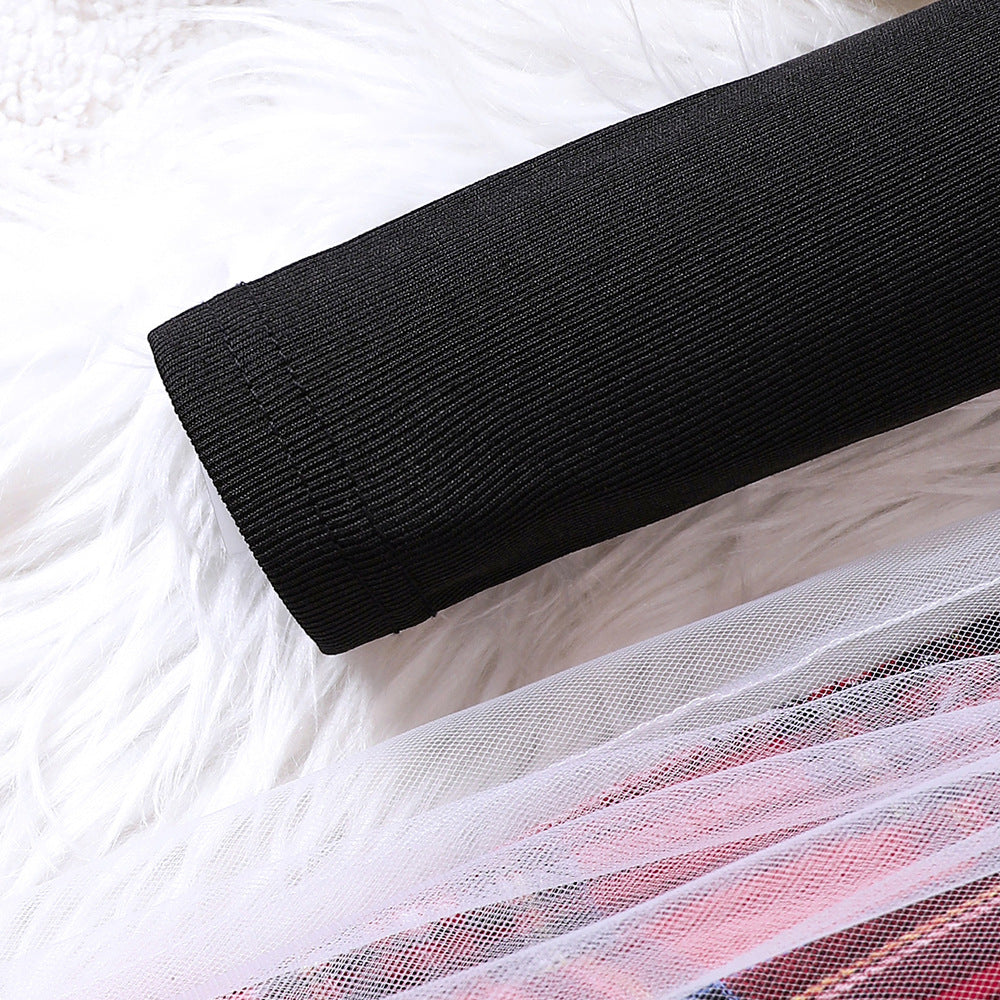 Vestido De Niña Otoño Navidad Alce Gasa Cuadros