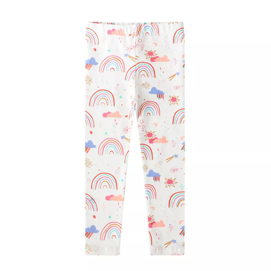 Leggings De Otoño Para Niñas Con Estampado De Arcoíris