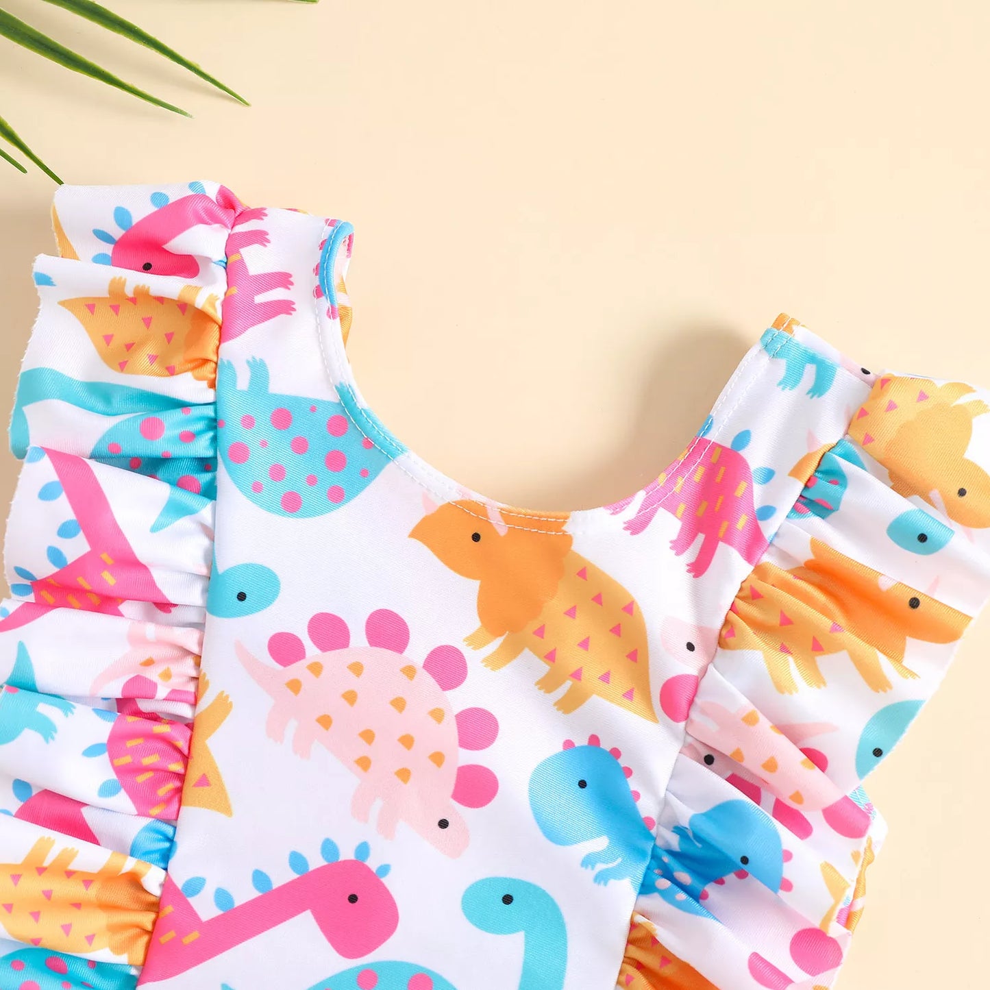 Traje de Baño de Una Pieza de Dinosaurio para Bebé Recién Nacido para Playa