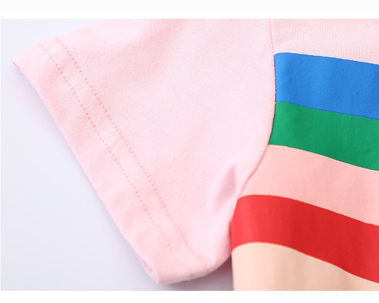 Vestido Tutú de Arco Íris para Bebé Niñas en Verano Adorable y Colorido