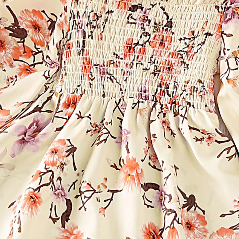 Otoño Niñas Falda Vestido Floral