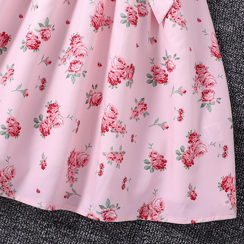 Vestido De Encaje Floral De Verano Para Niñas