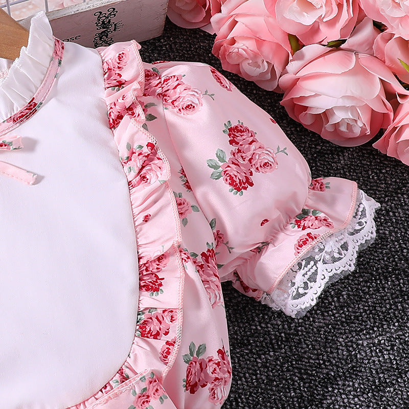 Vestido De Encaje Floral De Verano Para Niñas