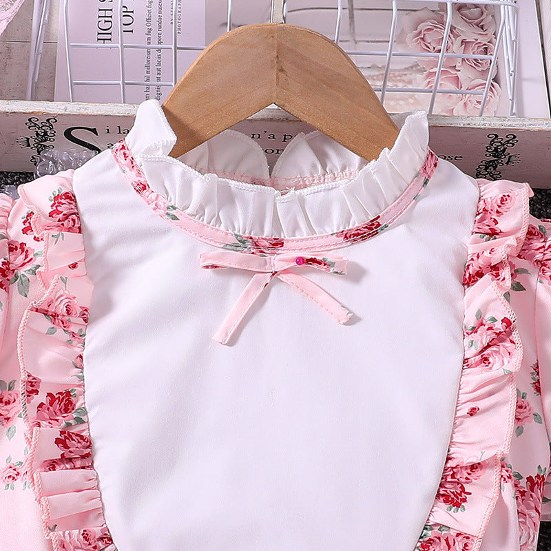 Vestido De Encaje Floral De Verano Para Niñas