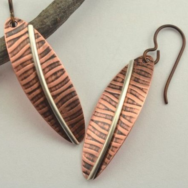 Retro Geometric Half Round Earrings