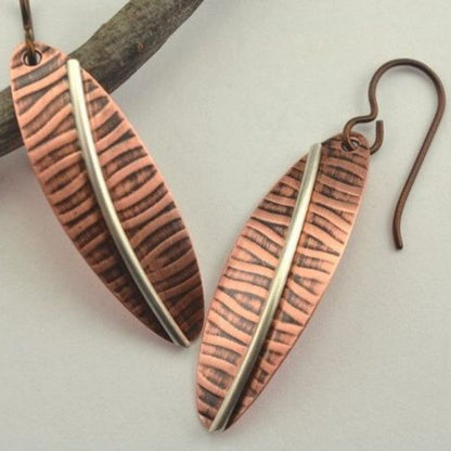 Retro Geometric Half Round Earrings