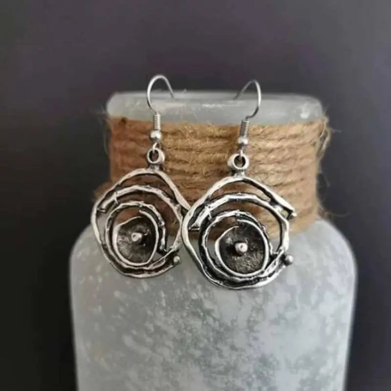 Spiral Round Open Earrings