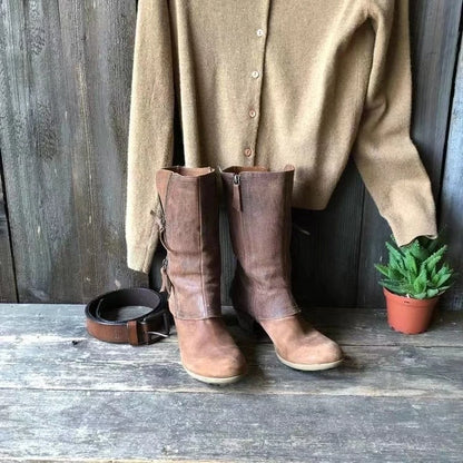 Tasseled Round Toe Boots