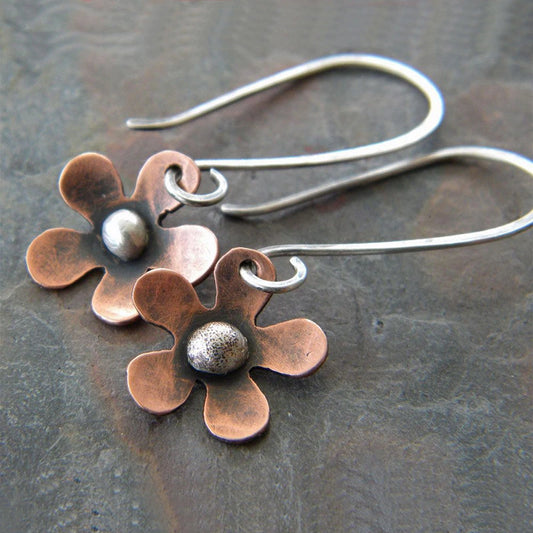 Distressed Daisy Earrings