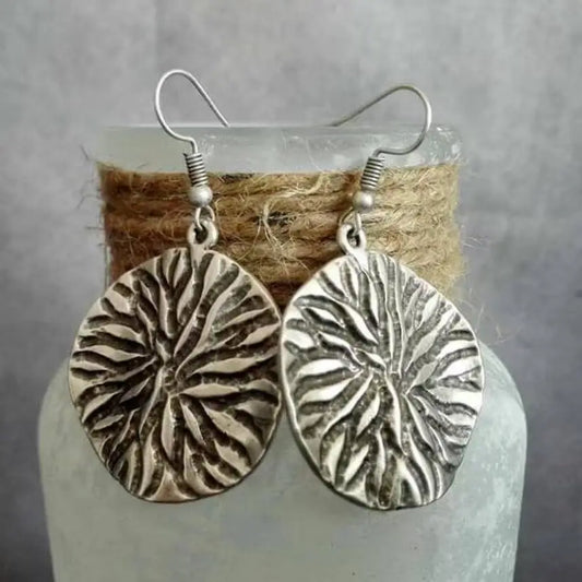 Round Striped Earrings