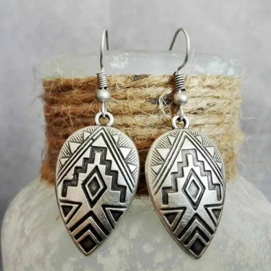 Geometric Leaf Earrings