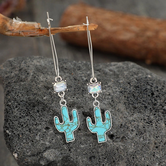 Retro Cactus Earrings