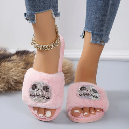 Halloween Flat Fur Slippers