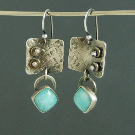 Bohemian Geometric Turquoise Earrings