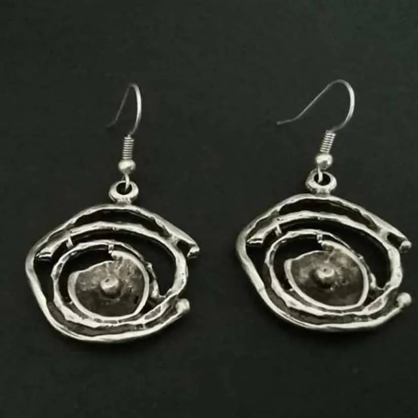 Spiral Round Open Earrings