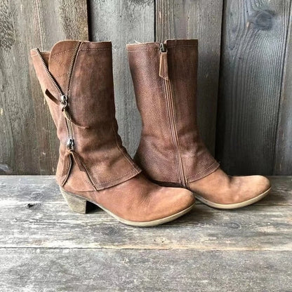 Tasseled Round Toe Boots