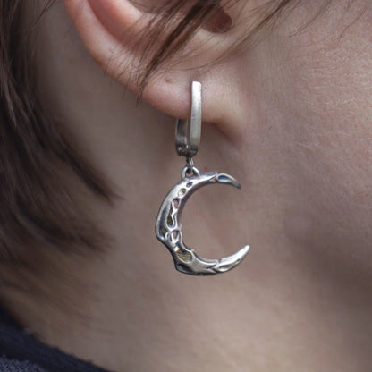 Vintage Crescent Moon Drop Earrings