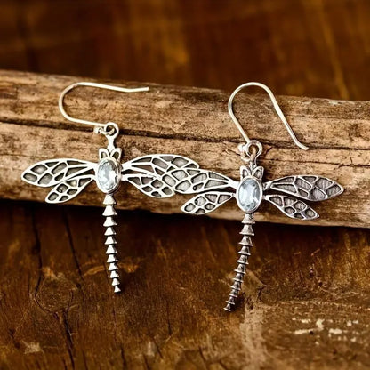 Vintage Dragonfly Diamond Earrings