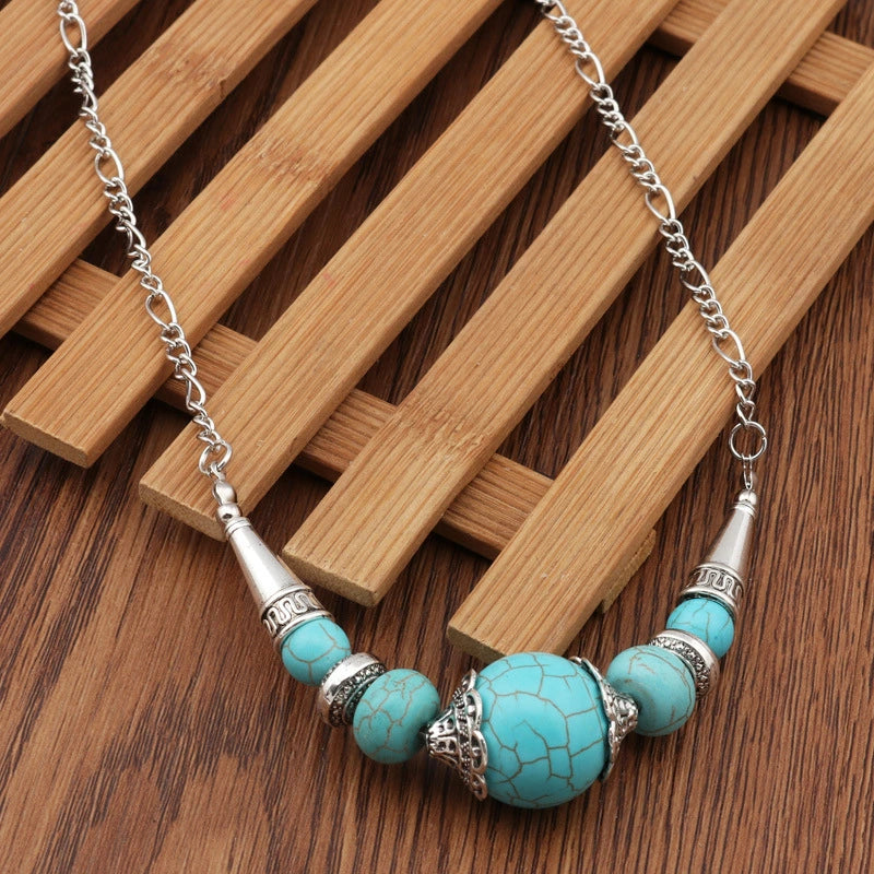 Vintage Bohemian Turquoise Necklace