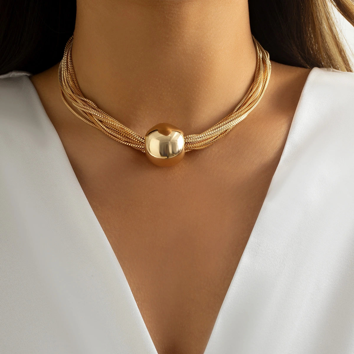 Layered Ball Necklace