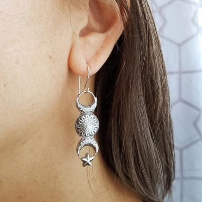 Vintage Star Moon Earrings