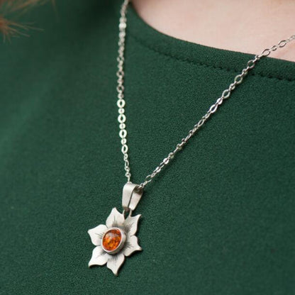 Petal Orange Gemstone Necklace