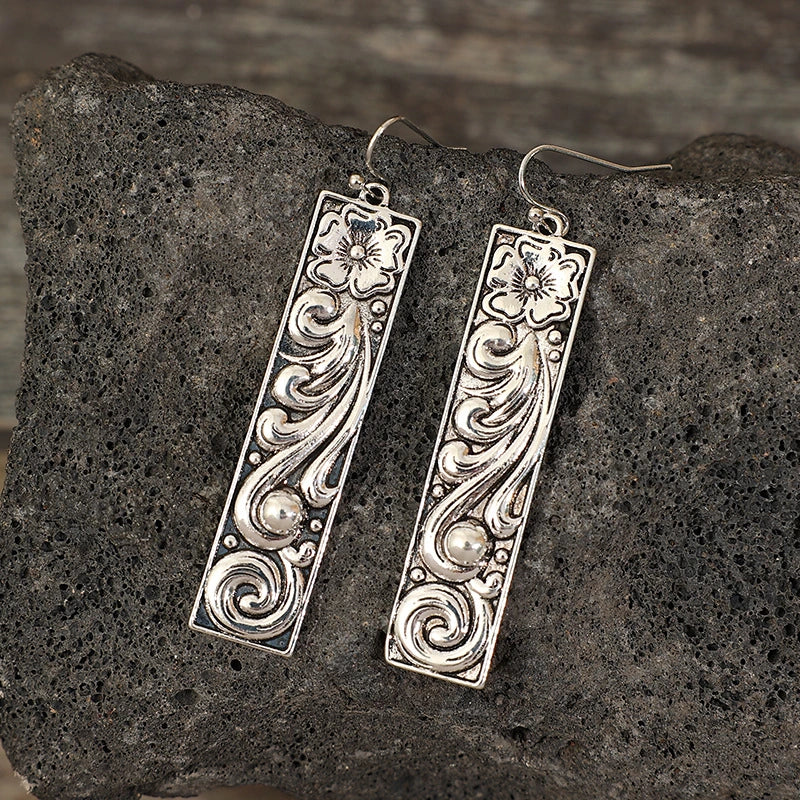 Totem Carved Pattern Earrings