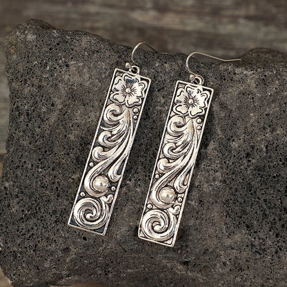 Totem Carved Pattern Earrings