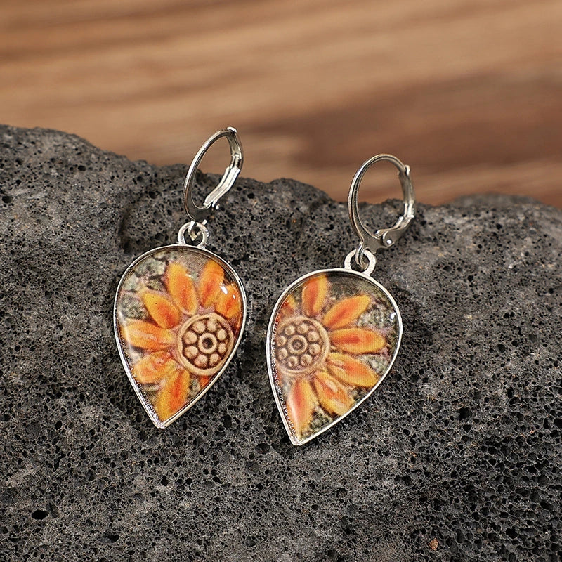 Vintage Sunflower Earrings