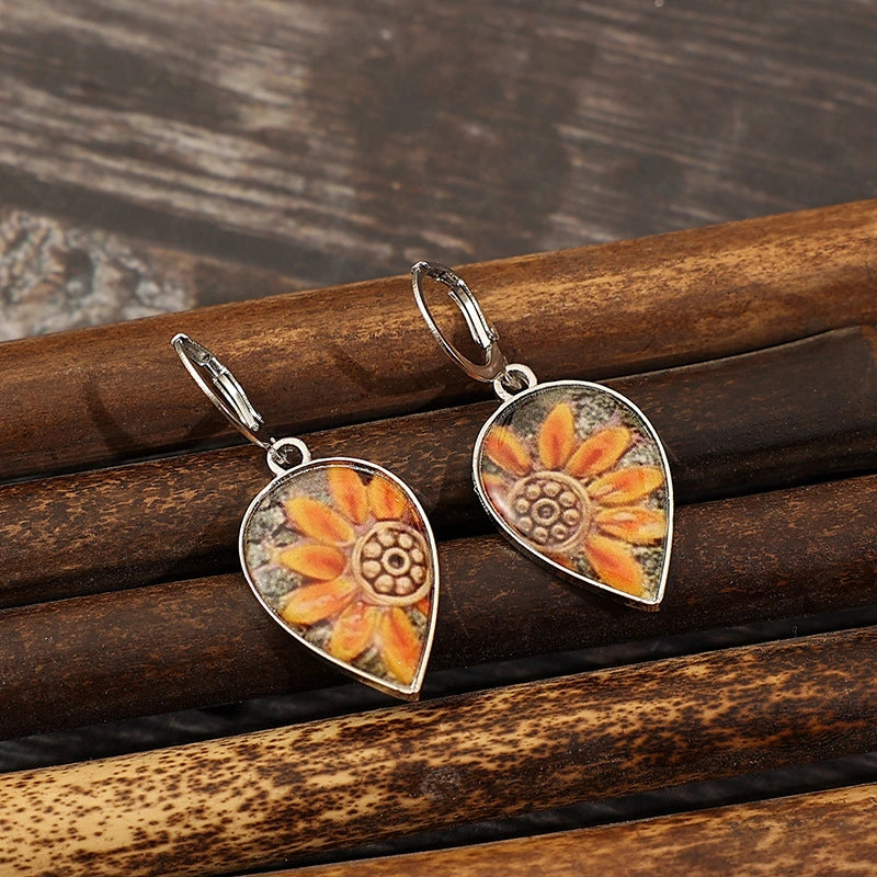 Vintage Sunflower Earrings